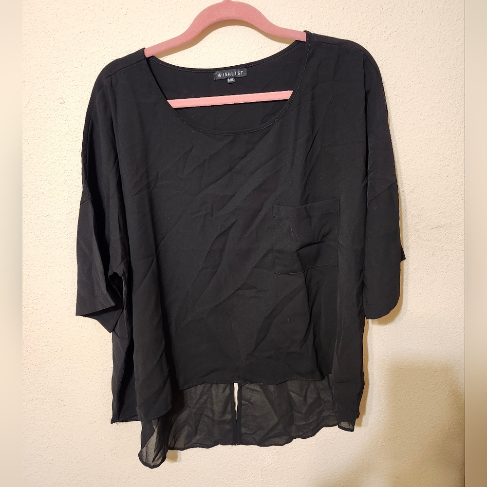Wishlist Tuxedo Back Tee Chiffon Tail Bottom